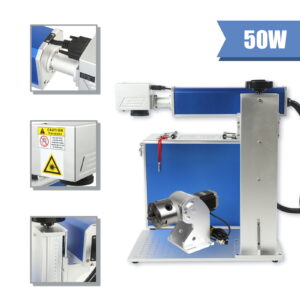 Laser Fibra 50w Raycus QB Gravação em Metais + Eixo rotativo
